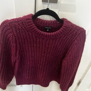 Dynamite Women's Chunky Crewneck Sweater in Deep Berry